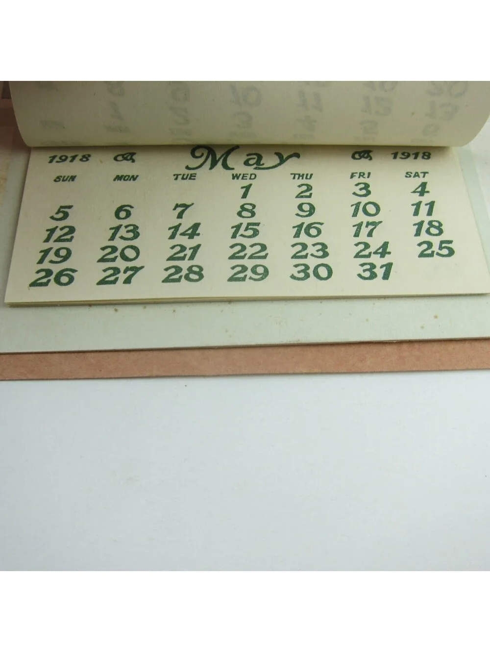 1918 Advertising Calendar Victorian Woman FW Ulmer Groceries Ft. Recovery Ohio